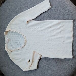 Cream 3/4 Sleeve Sweater